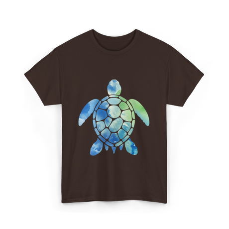 Ocean Animals Turtle T-Shirt - Dark Chocolate