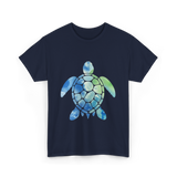 Ocean Animals Turtle T-Shirt - Navy