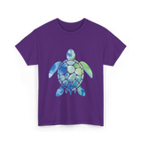 Ocean Animals Turtle T-Shirt - Purple