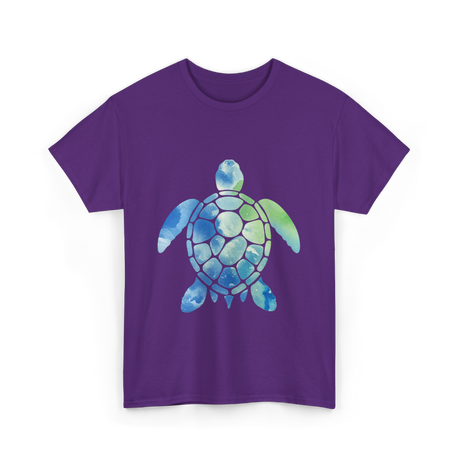 Ocean Animals Turtle T-Shirt - Purple