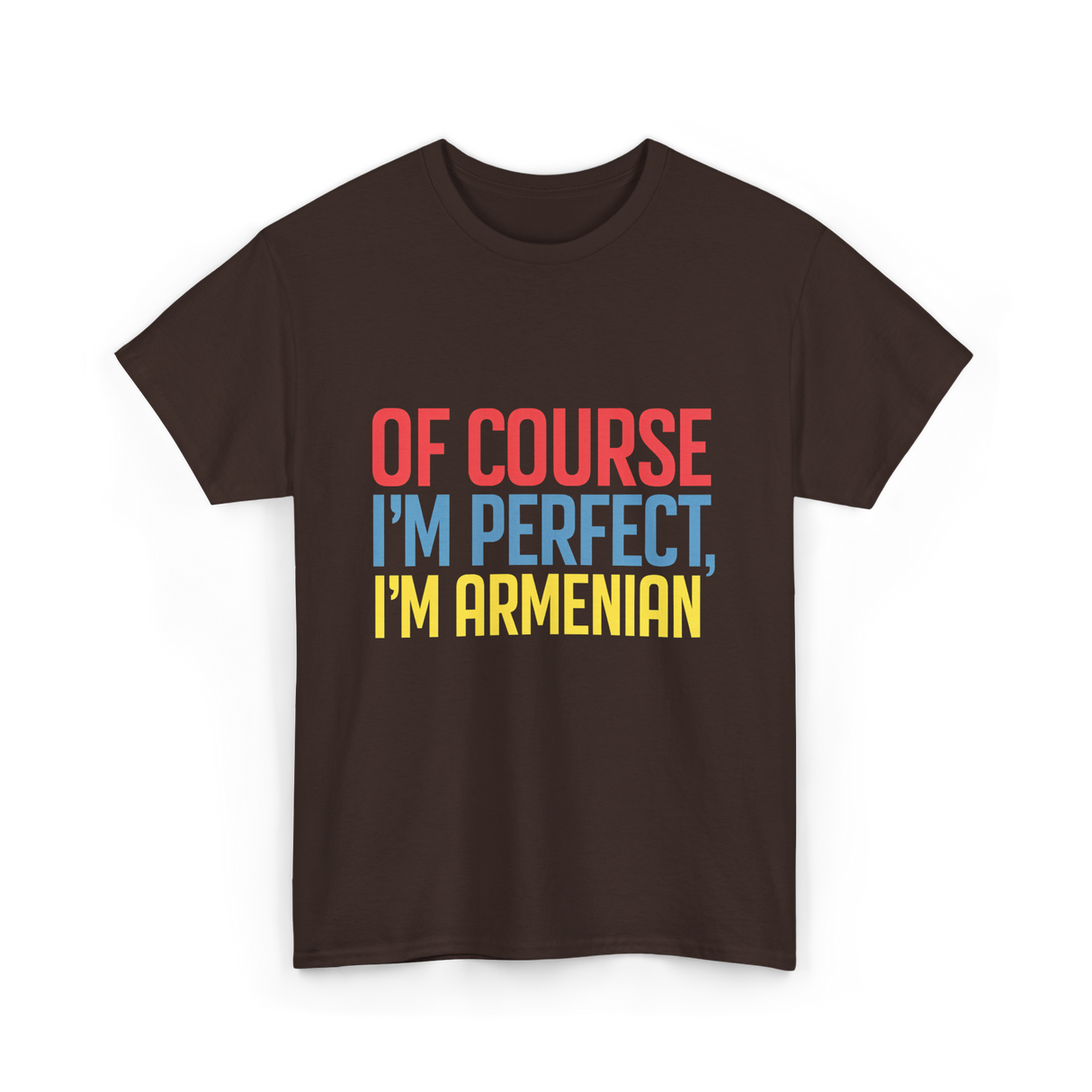 Of Course I'm Perfect Armenian T-Shirt - Dark Chocolate