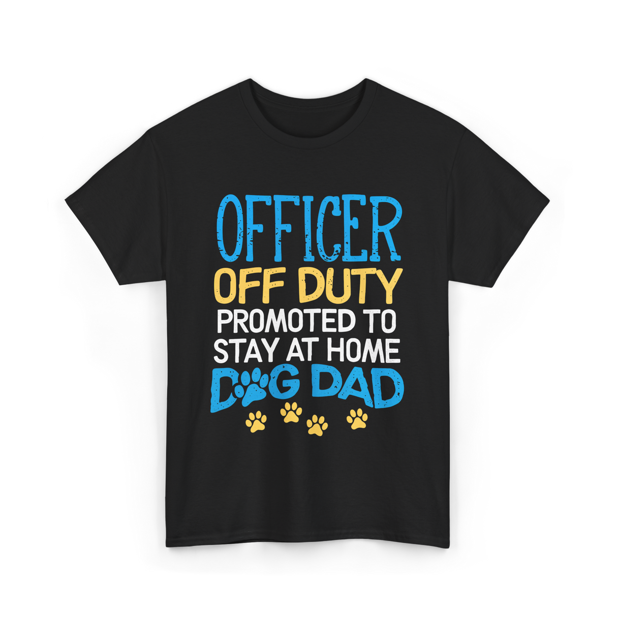 Officer Off Duty Dog Dad T-Shirt - Black