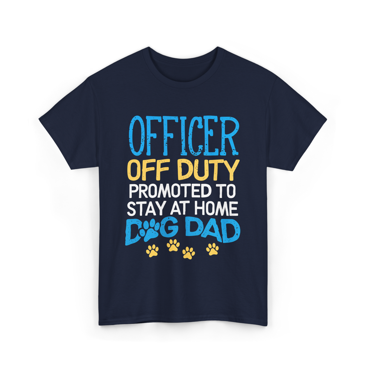 Officer Off Duty Dog Dad T-Shirt - Navy