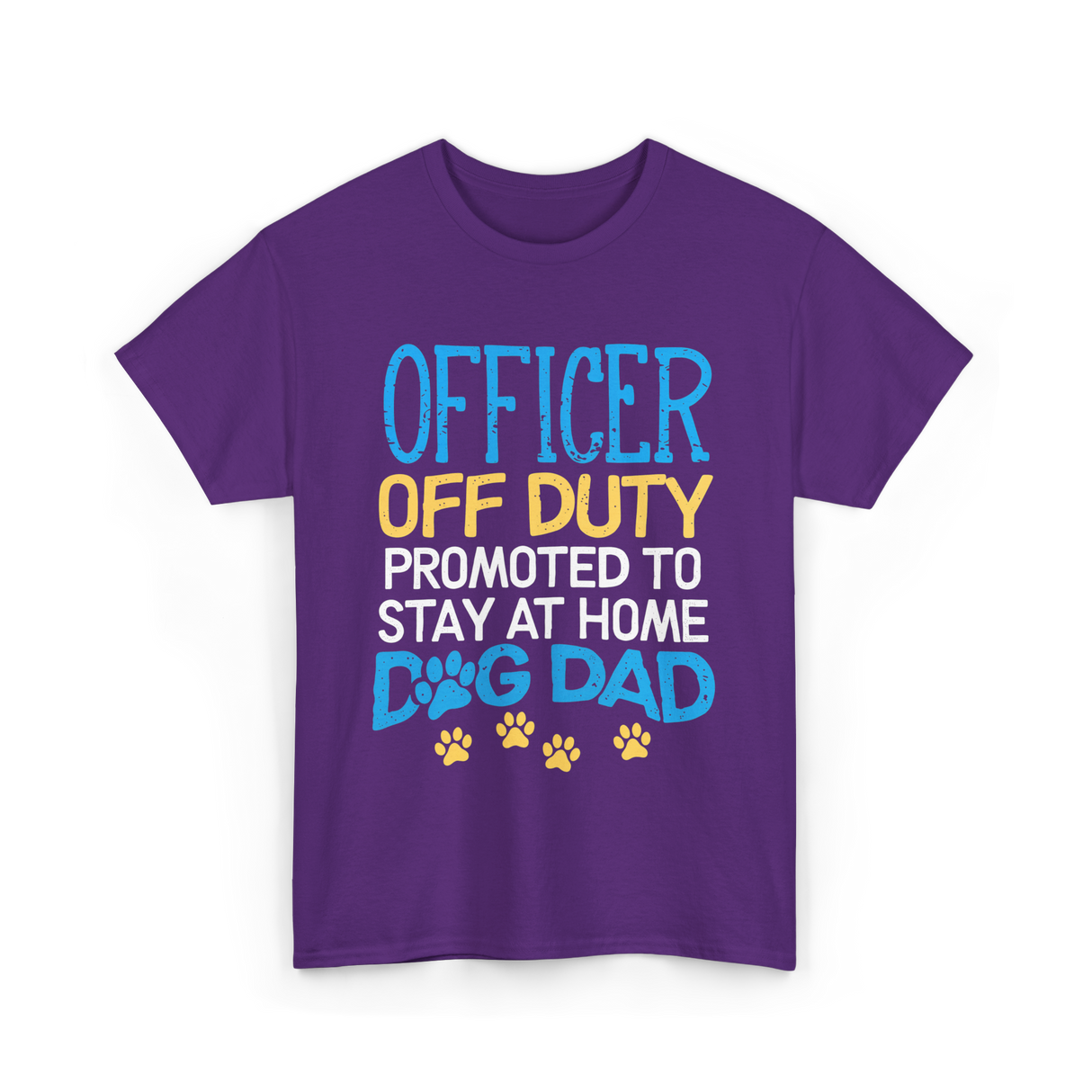 Officer Off Duty Dog Dad T-Shirt - Purple