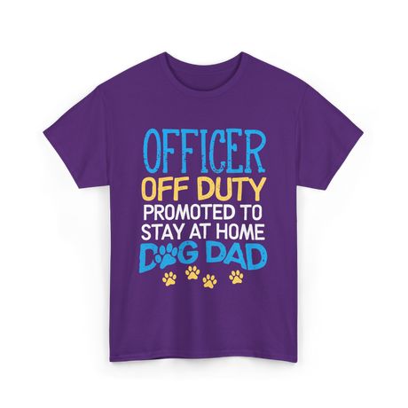 Officer Off Duty Dog Dad T-Shirt - Purple