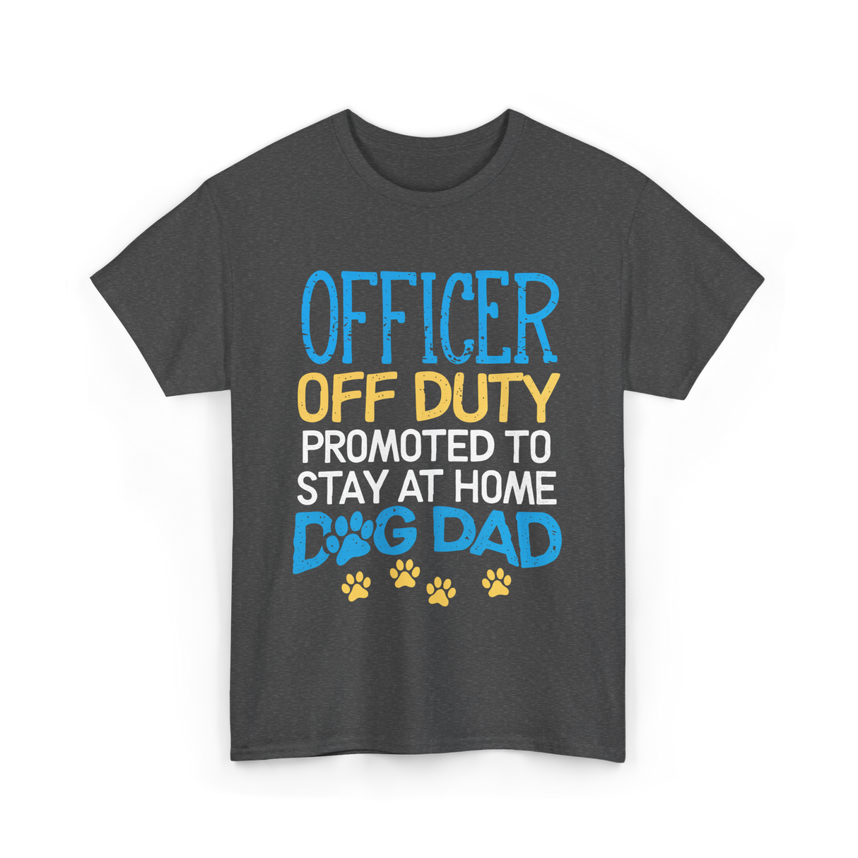 Officer Off Duty Dog Dad T-Shirt - Dark Heather