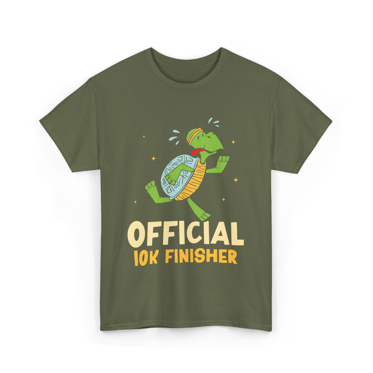 Official 10K Finisher Running T-Shirt - Military Green