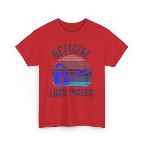 Official Lock Picker Lock Picking T-Shirt - Red