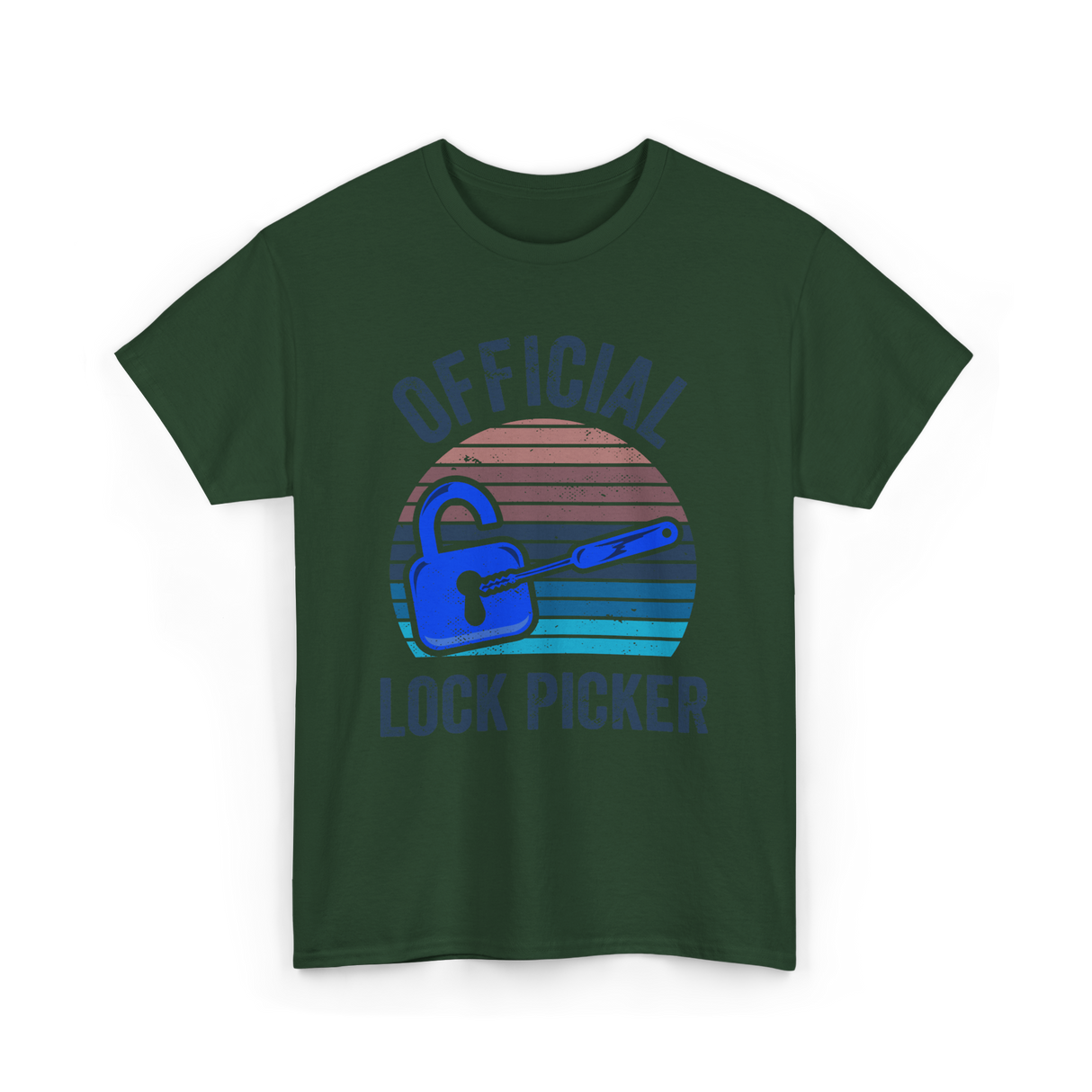 Official Lock Picker Lock Picking T-Shirt - Forest Green