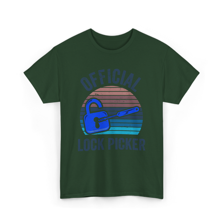 Official Lock Picker Lock Picking T-Shirt - Forest Green