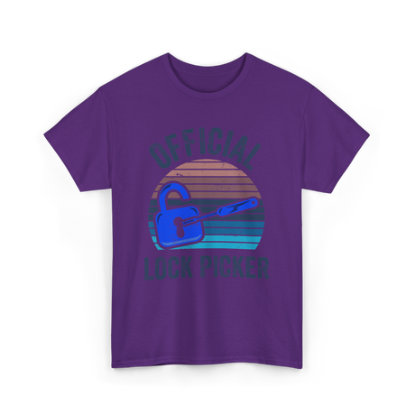 Official Lock Picker Lock Picking T-Shirt - Purple