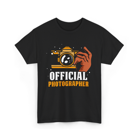 Official Photographer Photography Camera T-Shirt - Black