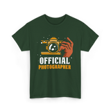 Official Photographer Photography Camera T-Shirt - Forest Green