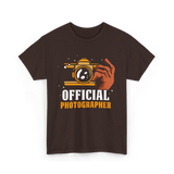 Official Photographer Photography Camera T-Shirt - Dark Chocolate