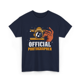 Official Photographer Photography Camera T-Shirt - Navy