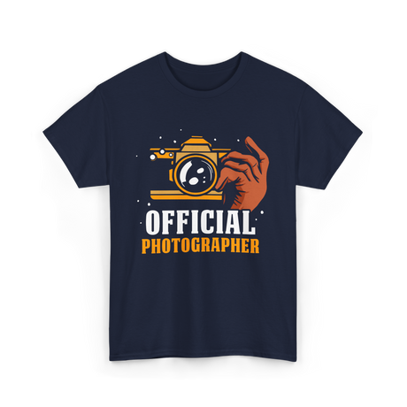 Official Photographer Photography Camera T-Shirt - Navy