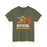 Official Photographer Photography Camera T-Shirt - Military Green