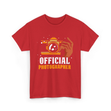 Official Photographer Photography Camera T-Shirt - Red