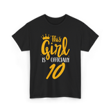 Officially 10 Years Birthday T-Shirt - Black