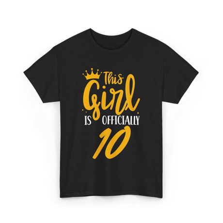 Officially 10 Years Birthday T-Shirt - Black