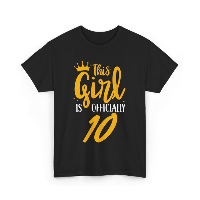 Officially 10 Years Birthday T-Shirt - Black