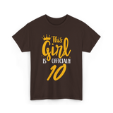 Officially 10 Years Birthday T-Shirt - Dark Chocolate