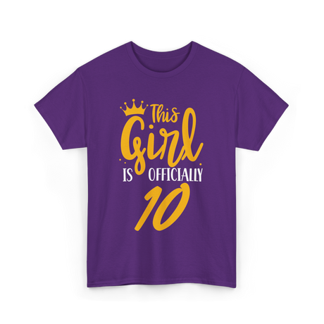 Officially 10 Years Birthday T-Shirt - Purple