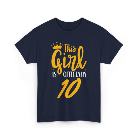 Officially 10 Years Birthday T-Shirt - Navy