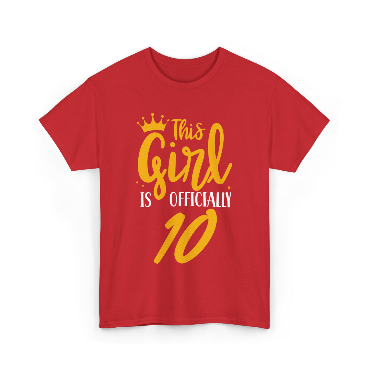 Officially 10 Years Birthday T-Shirt - Red