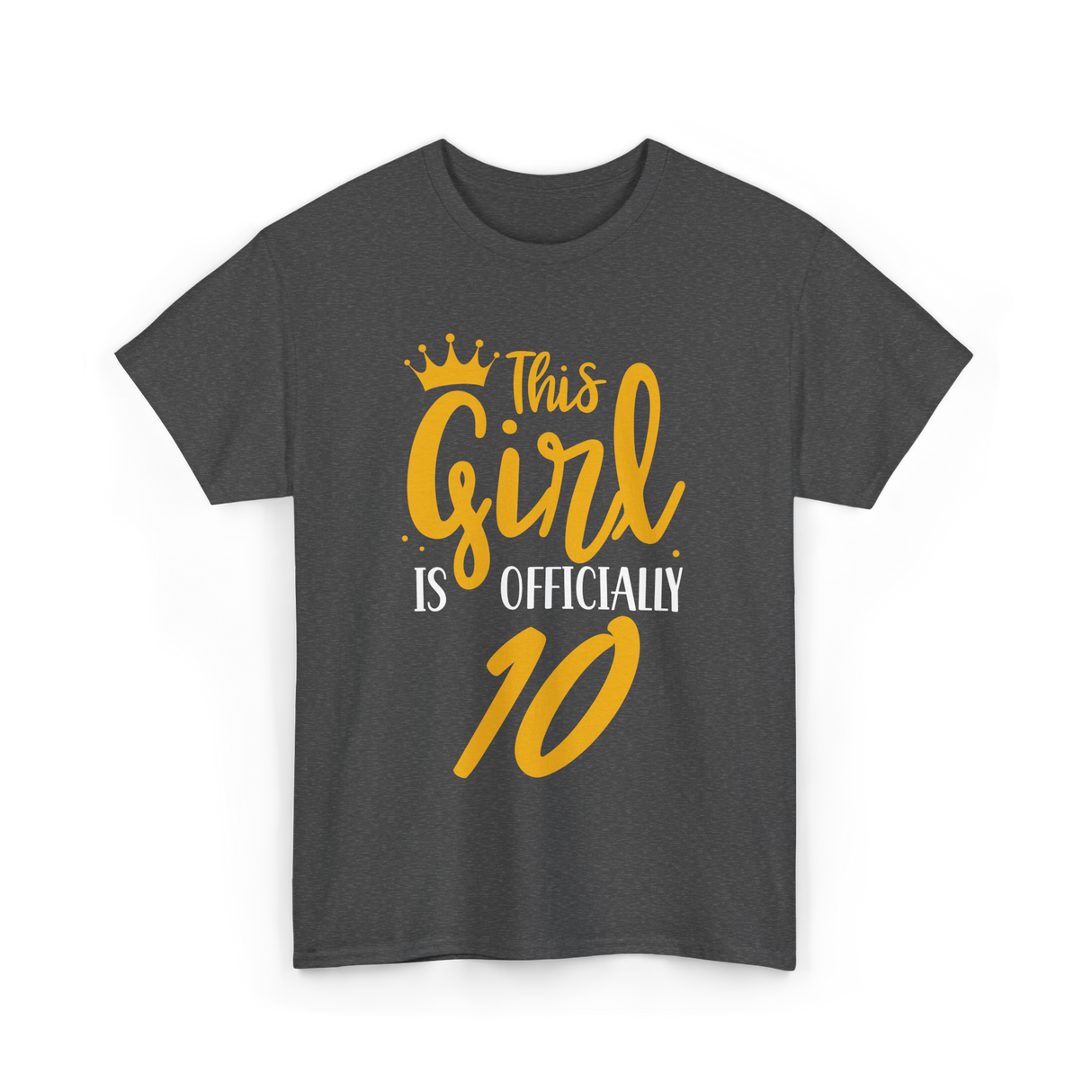 Officially 10 Years Birthday T-Shirt - Dark Heather