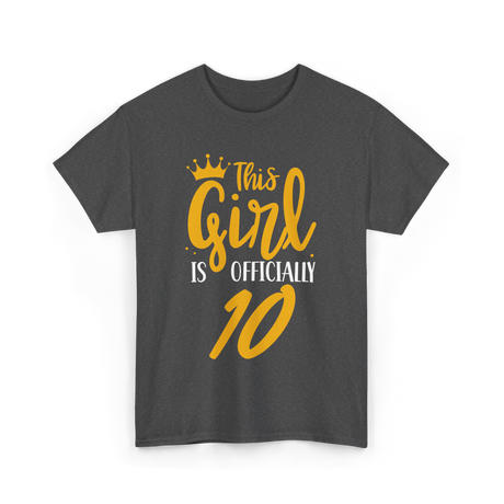 Officially 10 Years Birthday T-Shirt - Dark Heather