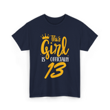 Officially 13 Years Birthday Girl T-Shirt - Navy