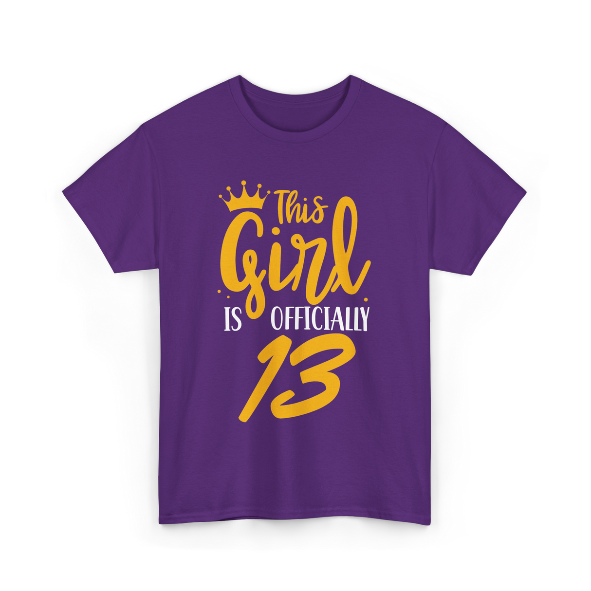 Officially 13 Years Birthday Girl T-Shirt - Purple