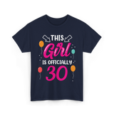 Officially 30 Birthday Girl T-Shirt - Navy