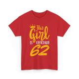 Officially 62 Birthday Age T-Shirt - Red