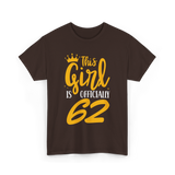 Officially 62 Birthday Age T-Shirt - Dark Chocolate