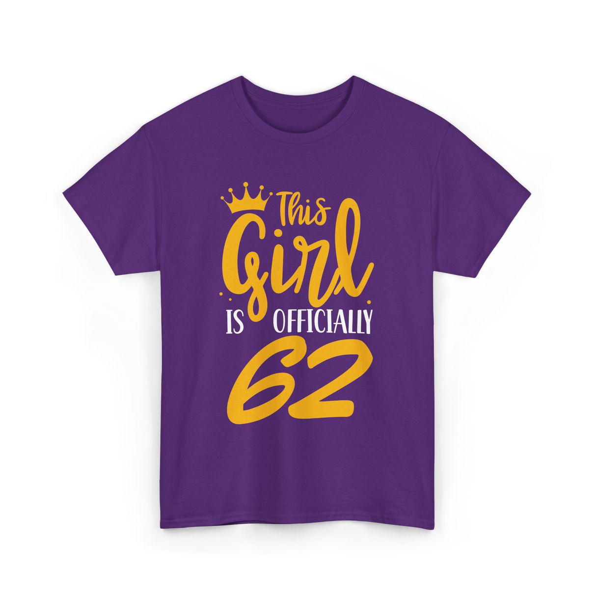 Officially 62 Birthday Age T-Shirt - Purple