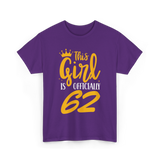 Officially 62 Birthday Age T-Shirt - Purple