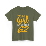 Officially 62 Birthday Age T-Shirt - Military Green