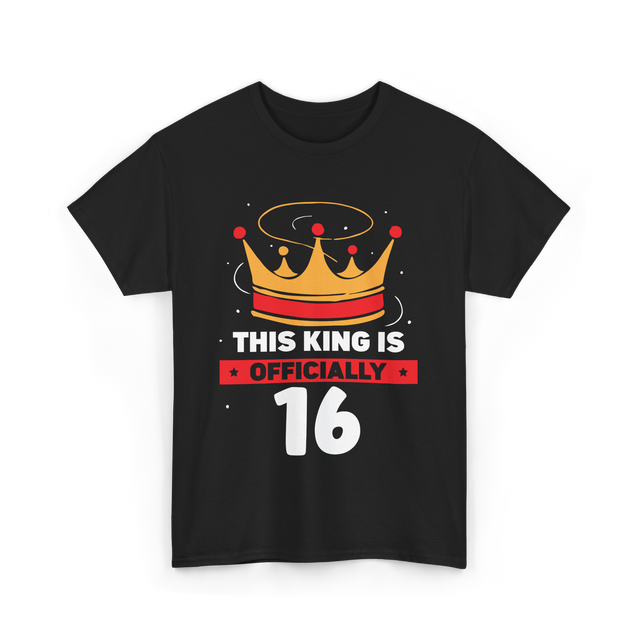 Officially King Crown Birthday T-Shirt - Black