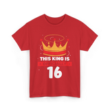 Officially King Crown Birthday T-Shirt - Red