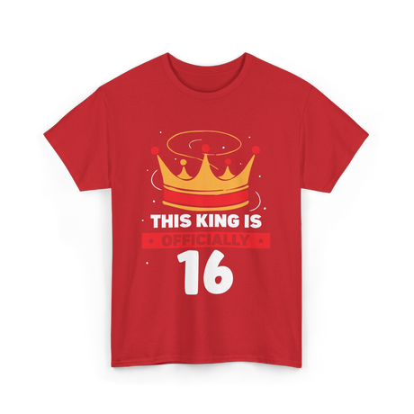 Officially King Crown Birthday T-Shirt - Red