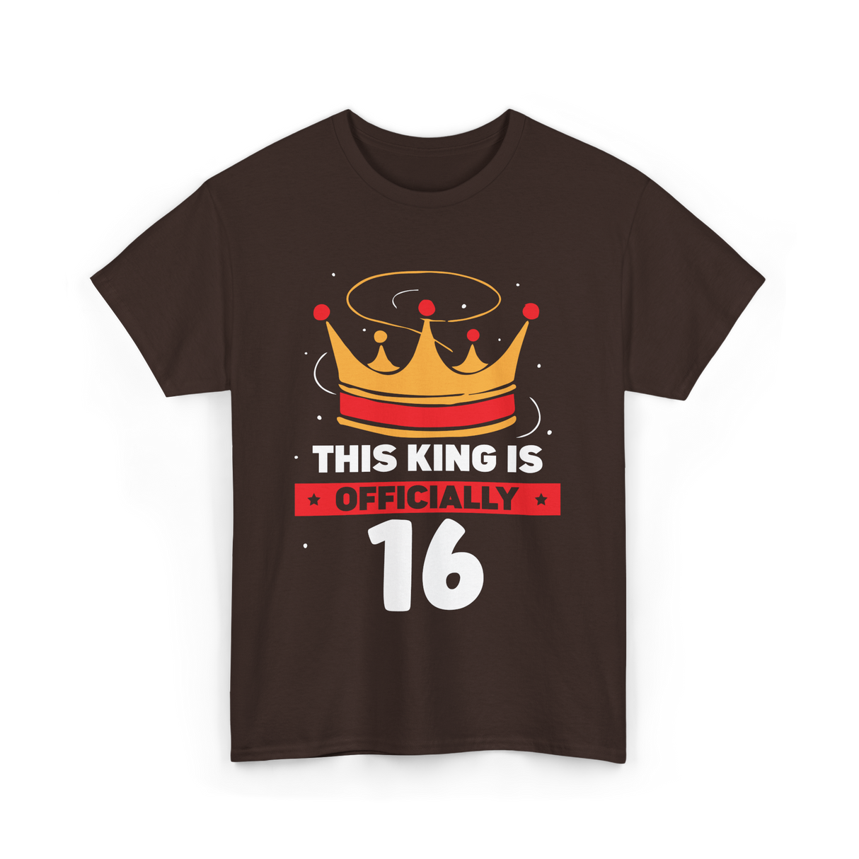 Officially King Crown Birthday T-Shirt - Dark Chocolate