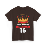 Officially King Crown Birthday T-Shirt - Dark Chocolate