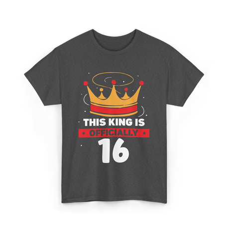 Officially King Crown Birthday T-Shirt - Dark Heather