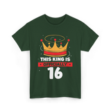 Officially King Crown Birthday T-Shirt - Forest Green