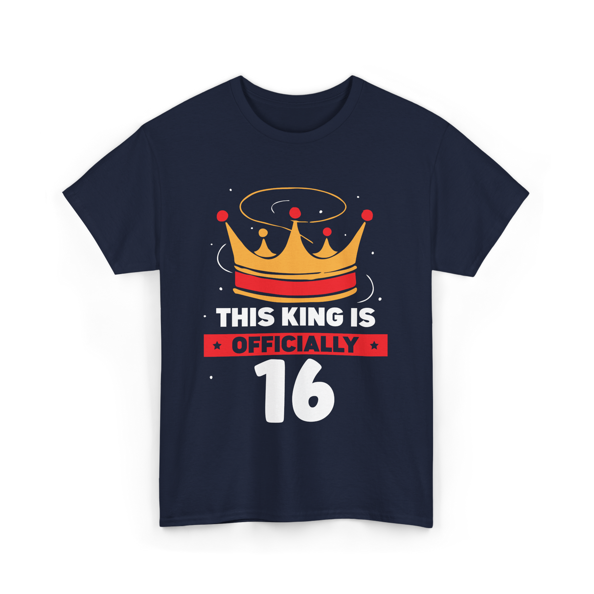 Officially King Crown Birthday T-Shirt - Navy