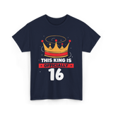 Officially King Crown Birthday T-Shirt - Navy