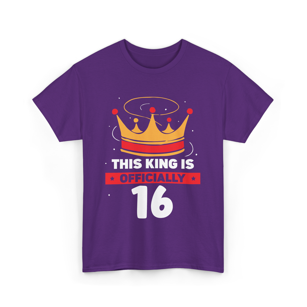 Officially King Crown Birthday T-Shirt - Purple