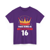 Officially King Crown Birthday T-Shirt - Purple